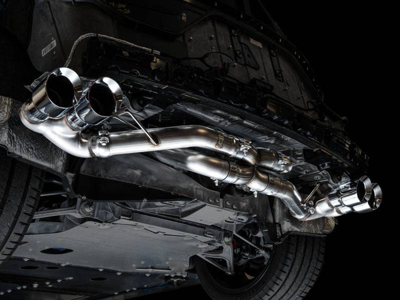 AWE Tuning 2020 Chevrolet Corvette (C8) Track Edition Exhaust - Quad Chrome Silver Tips - Striker Modified