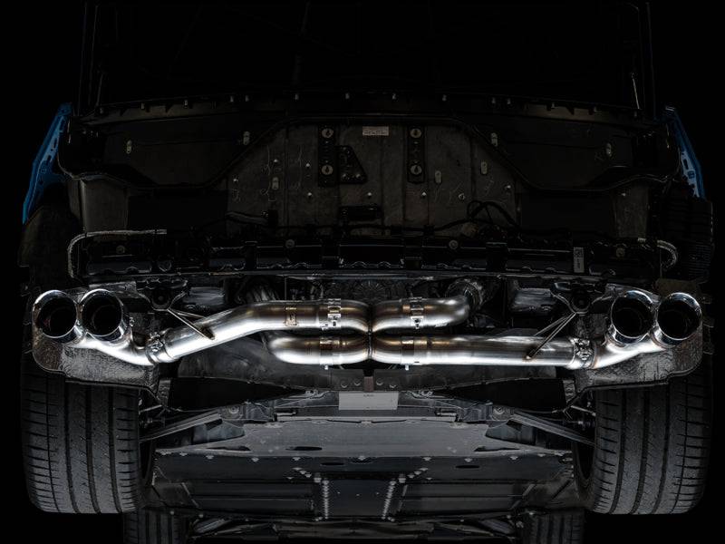 AWE Tuning 2020 Chevrolet Corvette (C8) Track Edition Exhaust - Quad Chrome Silver Tips - Striker Modified