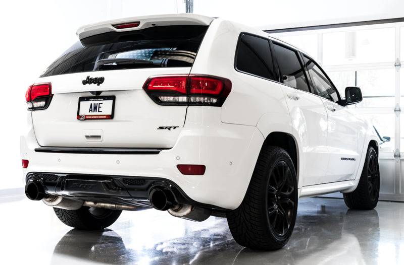 AWE Tuning 2020 Jeep Grand Cherokee SRT Touring Edition Exhaust - Diamond Black Tips - Striker Modified