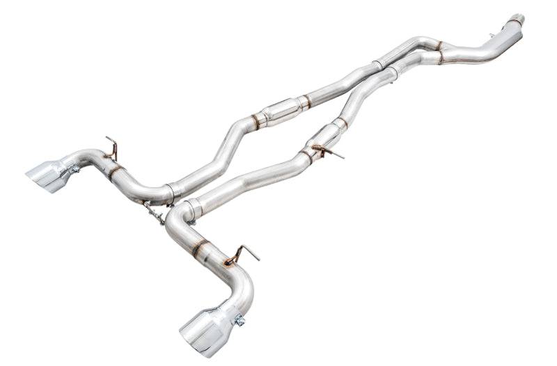 AWE Tuning 2020 Toyota Supra A90 Track Edition Exhaust - 5in Chrome Silver Tips - Striker Modified