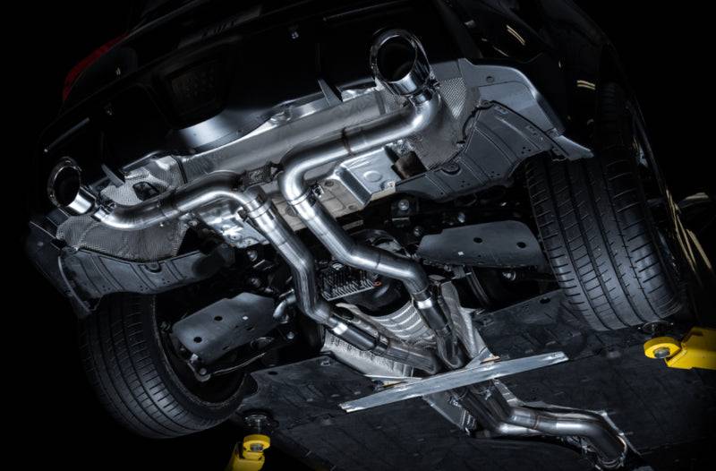 AWE Tuning 2020 Toyota Supra A90 Track Edition Exhaust - 5in Chrome Silver Tips - Striker Modified