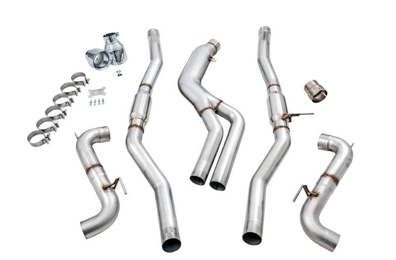 AWE Tuning 2020 Toyota Supra A90 Track Edition Exhaust - 5in Chrome Silver Tips - Striker Modified