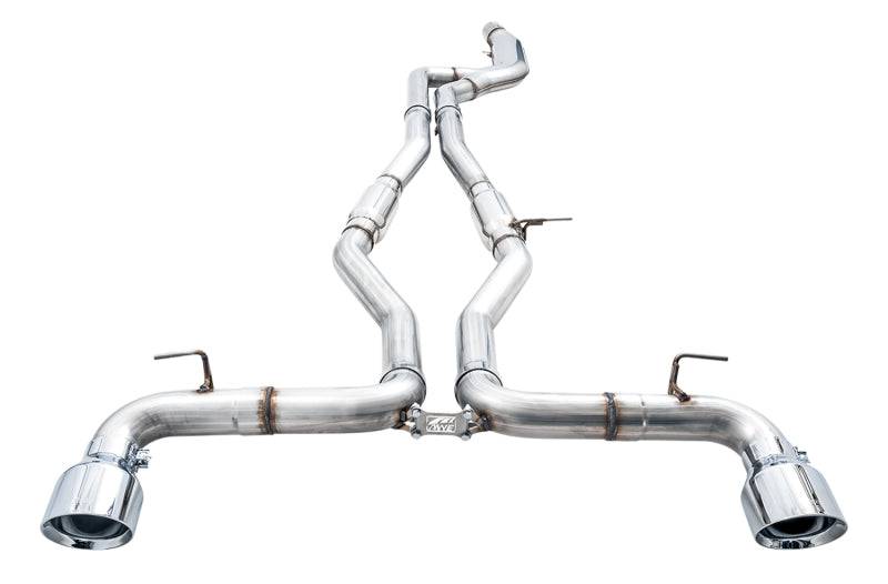 AWE Tuning 2020 Toyota Supra A90 Track Edition Exhaust - 5in Chrome Silver Tips - Striker Modified