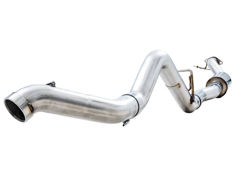 AWE Tuning 2021+ Ford Bronco 0FG Exhaust (No Tips) w/ Bash Guard - Striker Modified