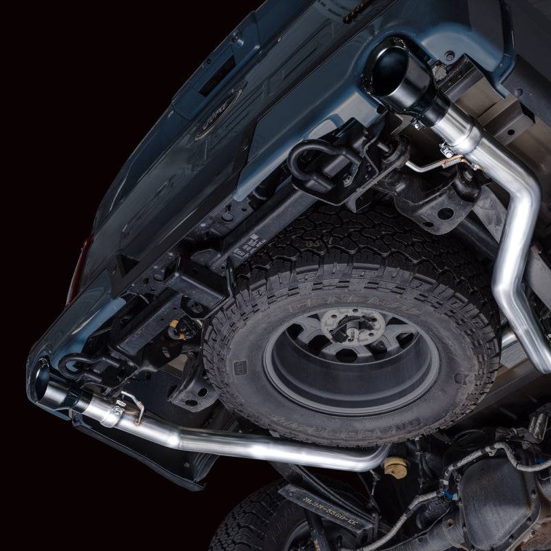 AWE Tuning 2021+ Ford F-150 Tremor (w/ Bumper Cutouts) 0FG Non-Resonated Catback -Diamond Black Tips - Striker Modified