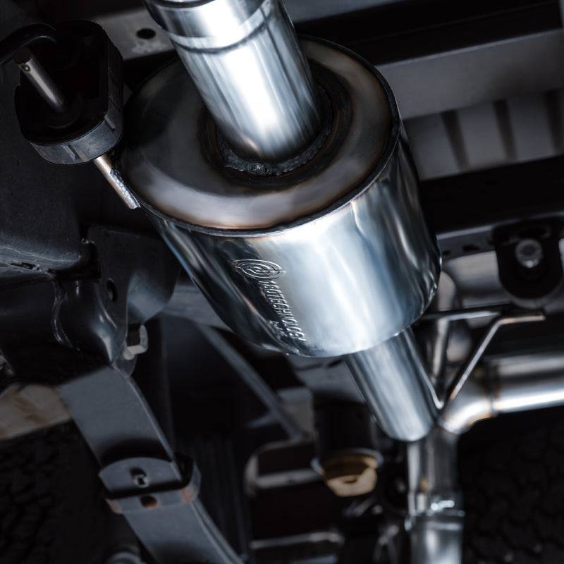 AWE Tuning 2021+ Ford F-150 Tremor (w/ Bumper Cutouts) 0FG Non-Resonated Catback -Diamond Black Tips - Striker Modified