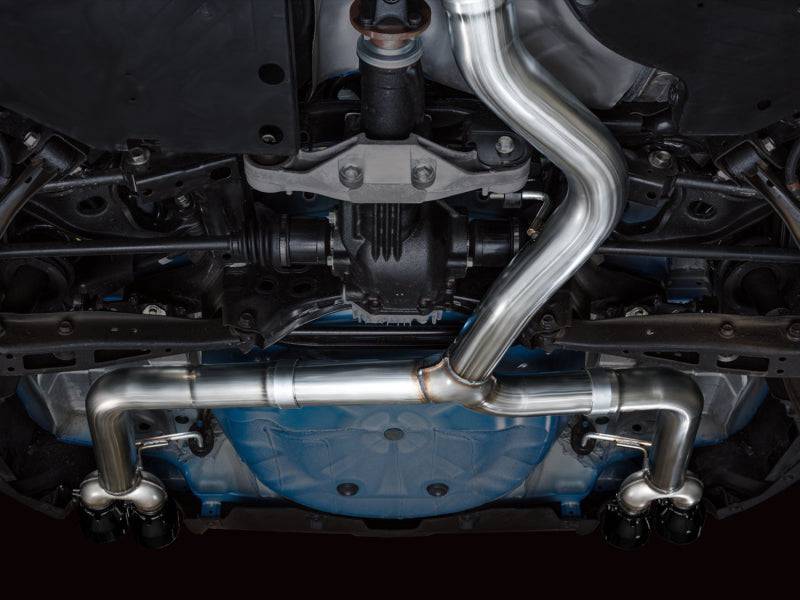 AWE Tuning 2022+ VB Subaru WRX Track Edition Exhaust - Diamond Black Tips - Striker Modified