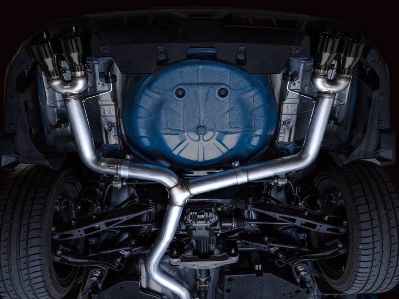 AWE Tuning 2022+ VB Subaru WRX Track Edition Exhaust - Diamond Black Tips - Striker Modified