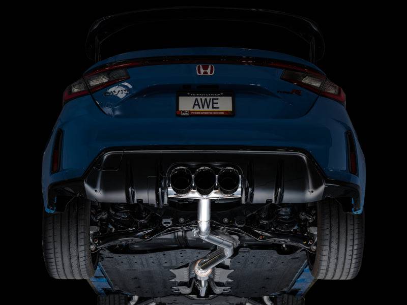 AWE Tuning 2023 Honda Civic Type R FL5 Track Edition Exhaust w/ Triple Diamond Black Tips - Striker Modified