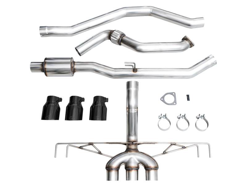 AWE Tuning 2023 Honda Civic Type R FL5 Track Edition Exhaust w/ Triple Diamond Black Tips - Striker Modified