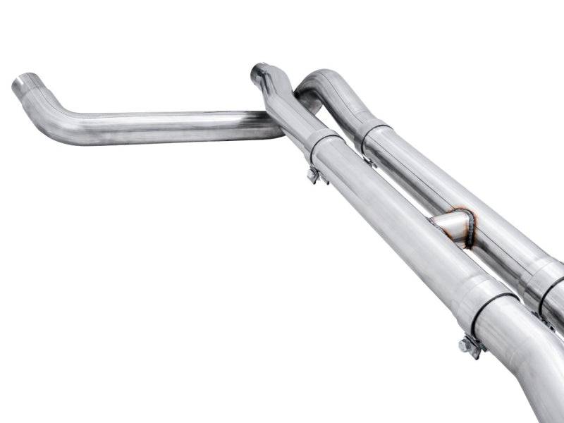 AWE Tuning 22-23 GMC Sierra 1500 AT4X 6.2L 0FG Catback Split Dual (Flat Bumper) - Bashguard(No Tips) - Striker Modified