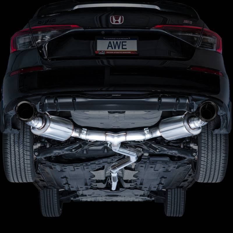 AWE Tuning 22+ Honda Civic Si/Acura Integra Touring Edition Catback Exhaust - Dual Diamond Black Tip - Striker Modified