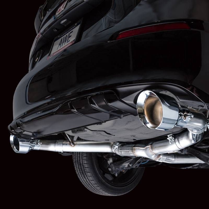 AWE Tuning 22+ Honda Civic Si/Acura Integra Track Edition Catback Exhaust - Dual Chrome Silver Tips - Striker Modified