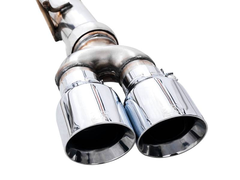 AWE Tuning 4th Gen GM 1500 5.3L 0FG Catback Split Rear Exit (w/ Bumper Cutouts) - Quad Chrome Tips - Striker Modified