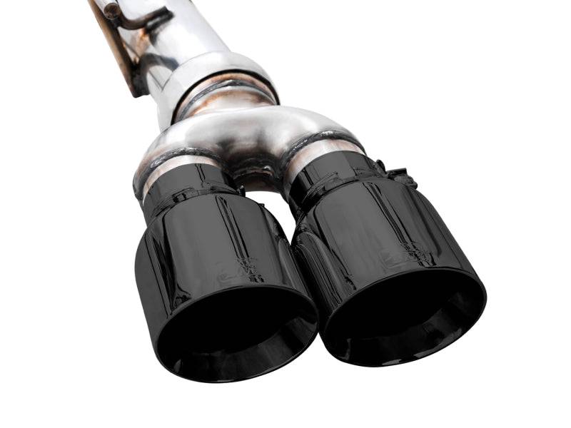 AWE Tuning 4th Gen GM 1500 6.2L 0FG Catback Split Rear Exit (w/ Bumper Cutouts) - Quad Diamond Tips - Striker Modified