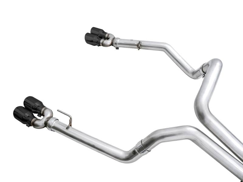 AWE Tuning 4th Gen GM 1500 6.2L 0FG Catback Split Rear Exit (w/ Bumper Cutouts) - Quad Diamond Tips - Striker Modified
