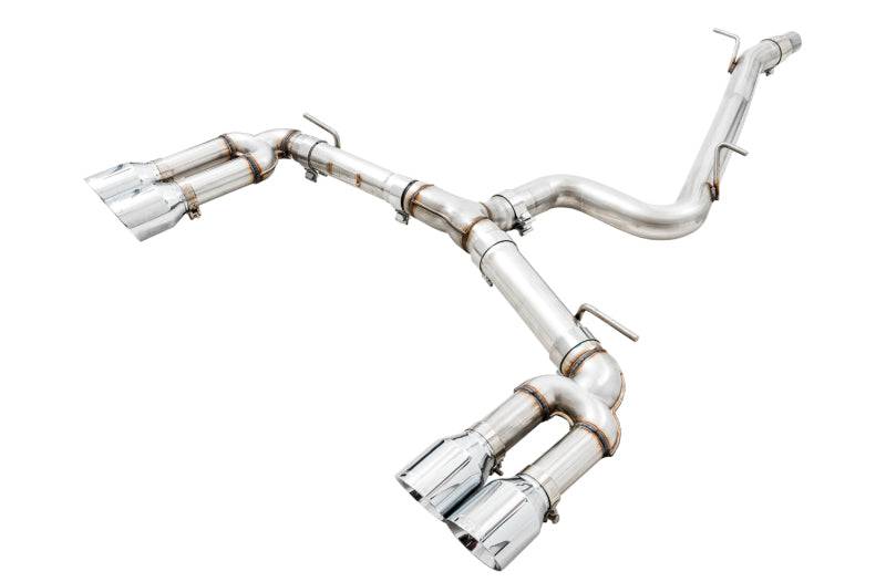 AWE Tuning Audi 8V S3 Track Edition Exhaust w/Chrome Silver Tips 102mm - Striker Modified