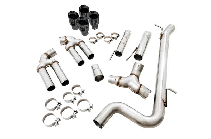 AWE Tuning Audi 8V S3 Track Edition Exhaust w/Diamond Black Tips 102mm - Striker Modified