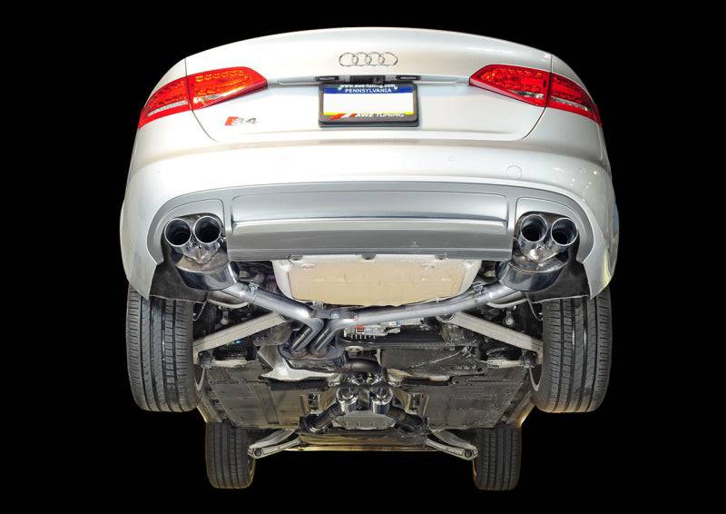 AWE Tuning Audi B8.5 S4 3.0T Touring Edition Exhaust System - Chrome Silver Tips (102mm) - Striker Modified
