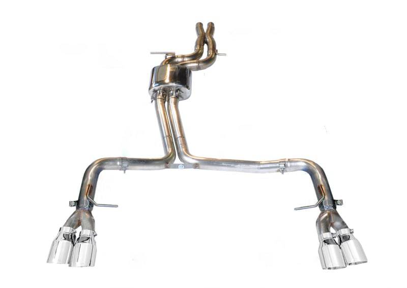 AWE Tuning Audi B8.5 S4 3.0T Track Edition Exhaust - Chrome Silver Tips (102mm) - Striker Modified