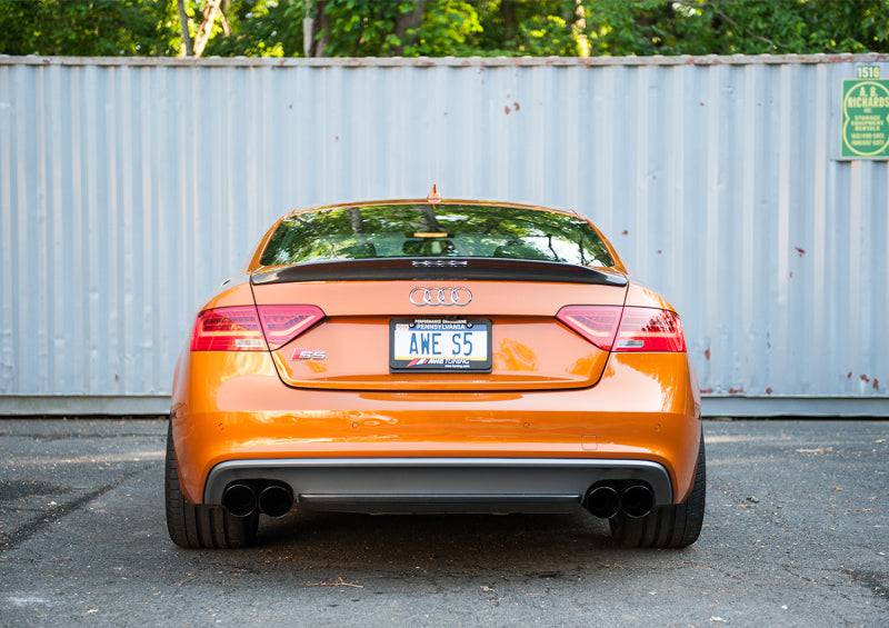 AWE Tuning Audi B8.5 S5 3.0T Track Edition Exhaust - Diamond Black Tips (102mm) - Striker Modified