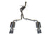 AWE Tuning Audi B8 A4 Touring Edition Exhaust - Quad Tip Polished Silver Tips - Does Not Fit Cabrio - Striker Modified