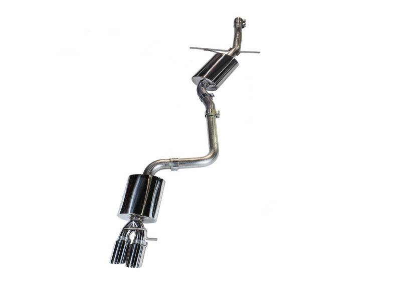 AWE Tuning Audi B8 A4 Touring Edition Exhaust - Single Side Polished Silver Tips - Striker Modified