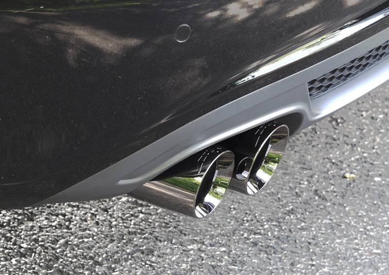 AWE Tuning Audi B8 A4 Touring Edition Exhaust - Single Side Polished Silver Tips - Striker Modified