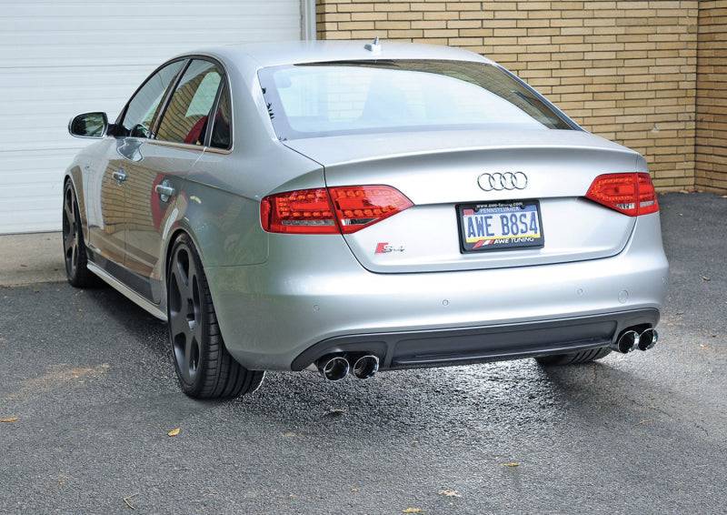 AWE Tuning Audi B8 / B8.5 S4 3.0T Touring Edition Exhaust - Chrome Silver Tips (90mm) - Striker Modified