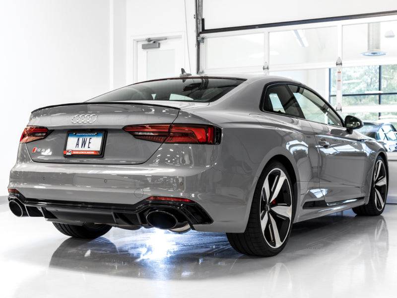 AWE Tuning Audi B9 RS5 Touring Edition Exhaust - w/ Diamond Black RS Tips - Striker Modified