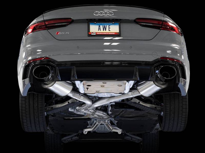 AWE Tuning Audi B9 RS5 Touring Edition Exhaust - w/ Diamond Black RS Tips - Striker Modified