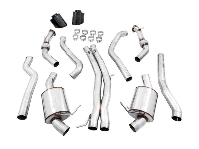 AWE Tuning Audi B9 RS5 Touring Edition Exhaust - w/ Diamond Black RS Tips - Striker Modified