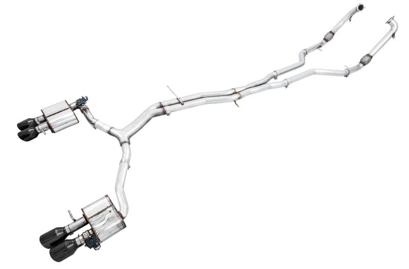 AWE Tuning Audi B9 S5 Sportback SwitchPath Exhaust - Non-Resonated (Black 102mm Tips) - Striker Modified