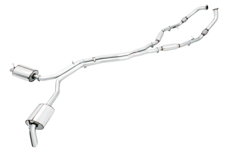 AWE Tuning Audi B9 SQ5 Non-Resonated Touring Edition Cat-Back Exhaust - No Tips (Turn Downs) - Striker Modified