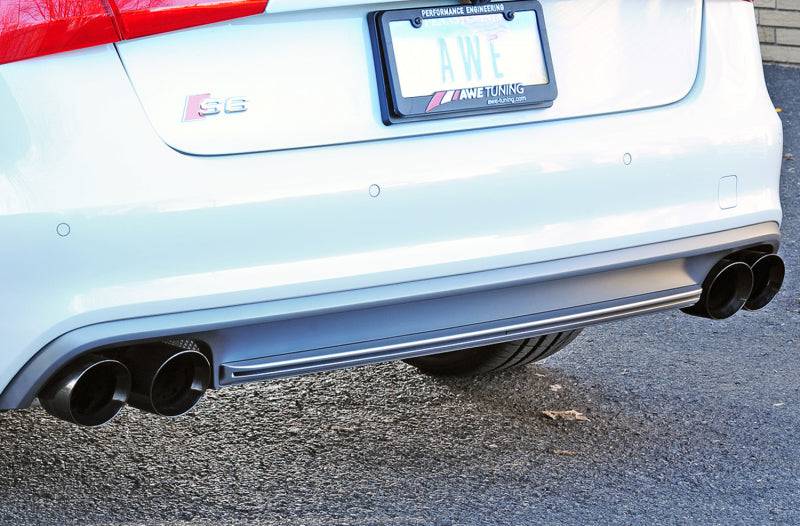 AWE Tuning Audi C7 / C7.5 S6 4.0T Touring Edition Exhaust - Diamond Black Tips - Striker Modified
