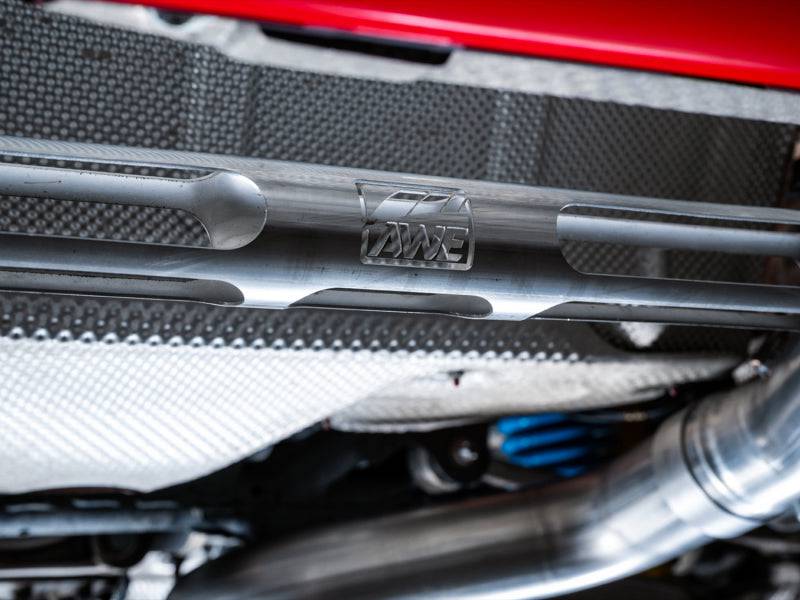 AWE Tuning BMW F8X M3/M4 Track Edition Catback Exhaust - Diamond Black Tips - Striker Modified