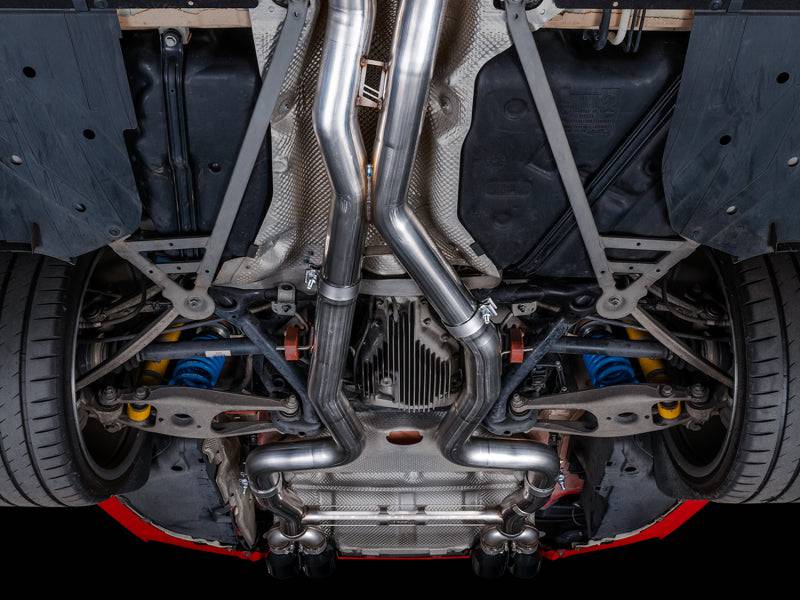AWE Tuning BMW F8X M3/M4 Track Edition Catback Exhaust - Diamond Black Tips - Striker Modified