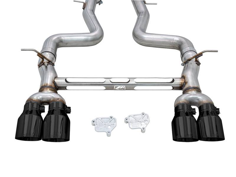 AWE Tuning BMW F8X M3/M4 Track Edition Catback Exhaust - Diamond Black Tips - Striker Modified