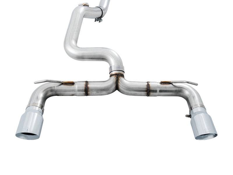 AWE Tuning Ford Focus RS Track Edition Cat-back Exhaust - Chrome Silver Tips - Striker Modified