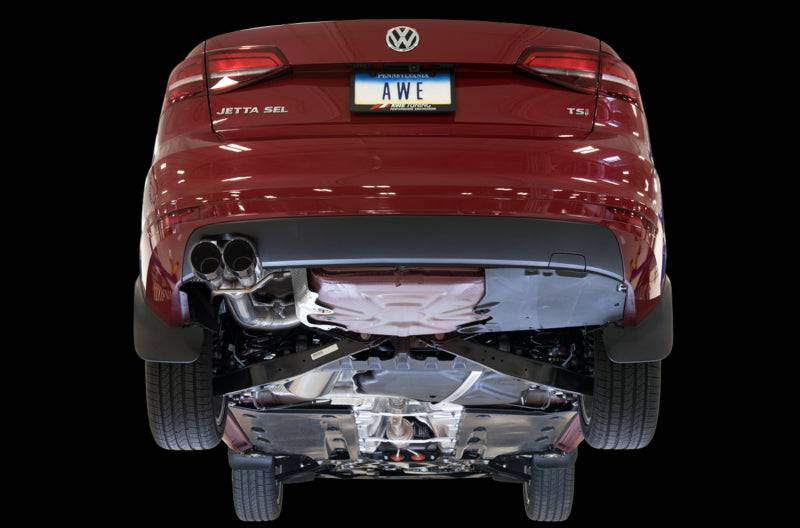 AWE Tuning Mk6 GLI 2.0T - Mk6 Jetta 1.8T Track Edition Exhaust - Diamond Black Tips - Striker Modified