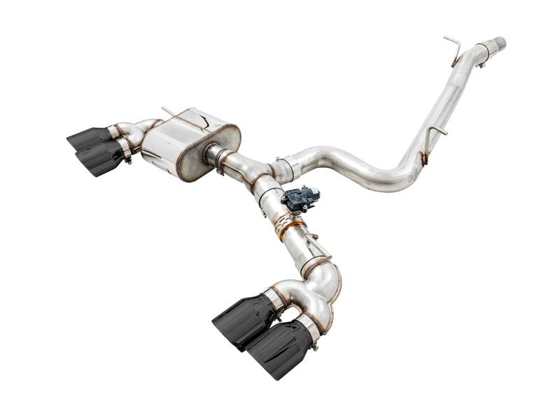AWE Tuning MK7.5 Golf R SwitchPath Exhaust w/Diamond Black Tips 102mm - Striker Modified