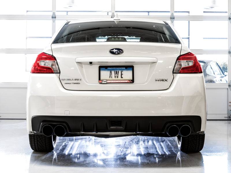 AWE Tuning Subaru WRX/STI VA/GV Sedan Track Edition Exhaust - Diamond Black Tips (102mm) - Striker Modified