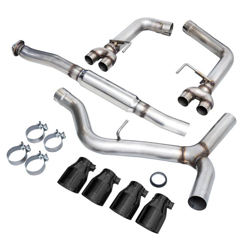 AWE Tuning Subaru WRX/STI VA/GV Sedan Track Edition Exhaust - Diamond Black Tips (102mm) - Striker Modified