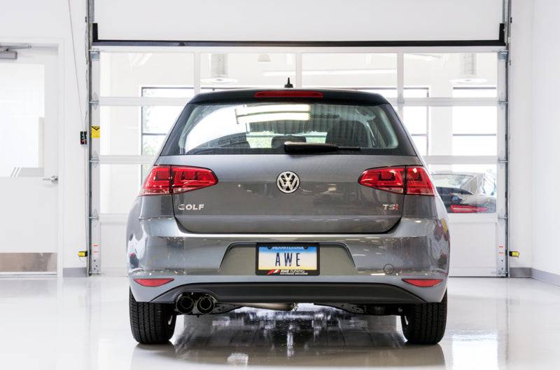 AWE Tuning VW MK7 Golf 1.8T Track Edition Exhaust w/Diamond Black Tips (90mm) - Striker Modified