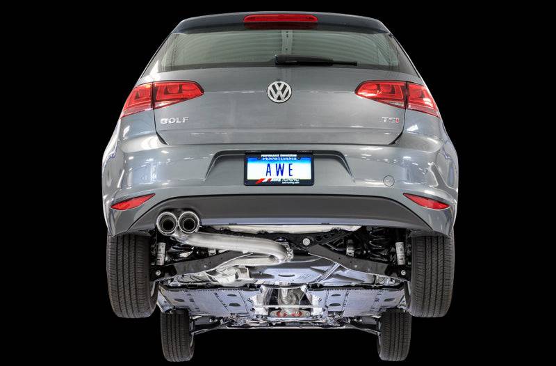 AWE Tuning VW MK7 Golf 1.8T Track Edition Exhaust w/Diamond Black Tips (90mm) - Striker Modified