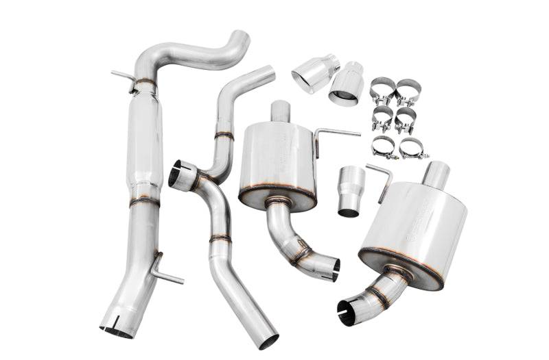 AWE Tuning VW MK7 Golf Alltrack/Sportwagen 4Motion Touring Edition Exhaust - Polished Silver Tips - Striker Modified