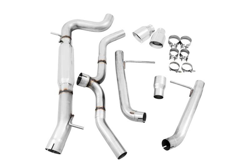 AWE Tuning VW MK7 Golf Alltrack/Sportwagen 4Motion Track Edition Exhaust - Polished Silver Tips - Striker Modified