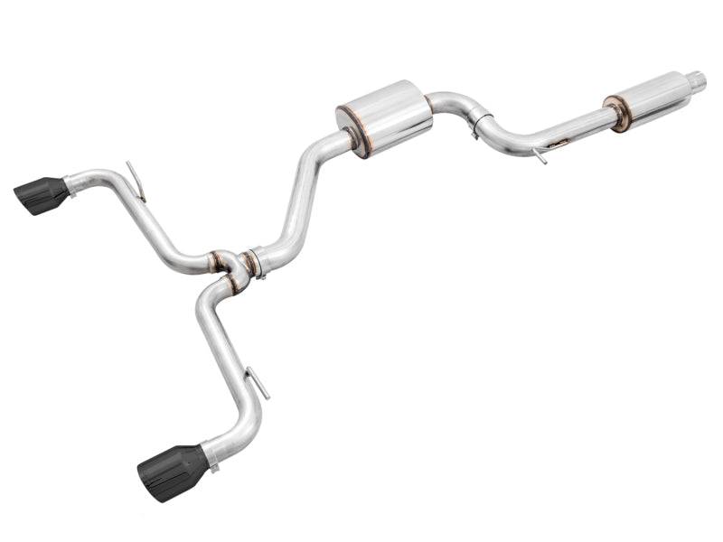 AWE Tuning VW MK7 GTI Touring Edition Exhaust - Diamond Black Tips - Striker Modified