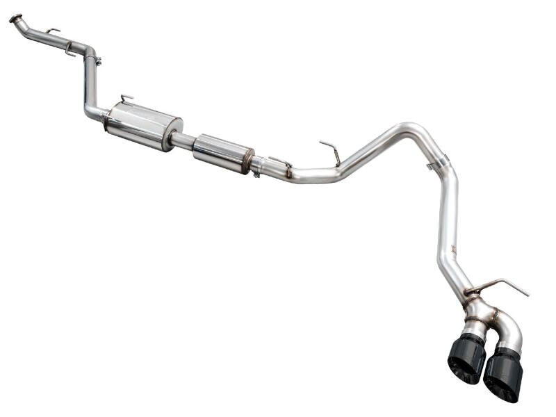 AWE Exhaust for 4th Gen Toyota Tacoma Dual Diamond Black Tips - Striker Modified