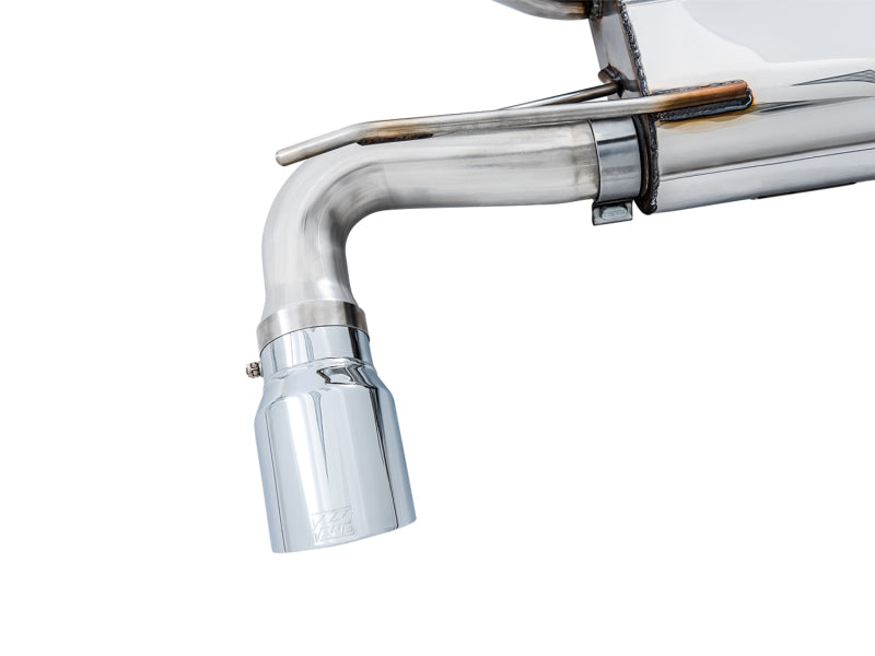 AWE Tuning Ford Focus RS SwitchPath Cat-back Exhaust - Chrome Silver Tips - Striker Modified
